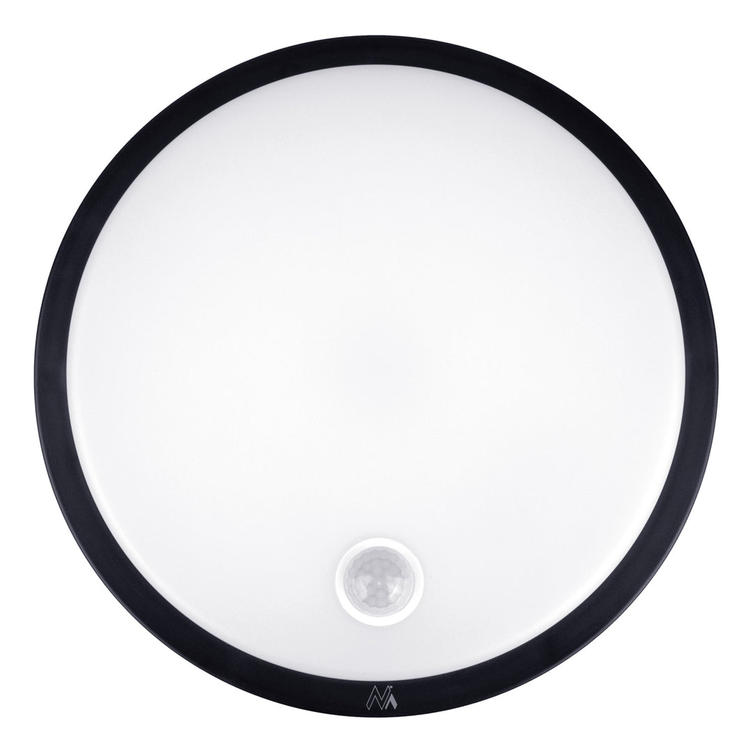 Lámpara LED con sensor de movimiento Maclean, sensor PIR, color negro, 10 W, IP65, 1000 lm, color neutro, MCE525 B