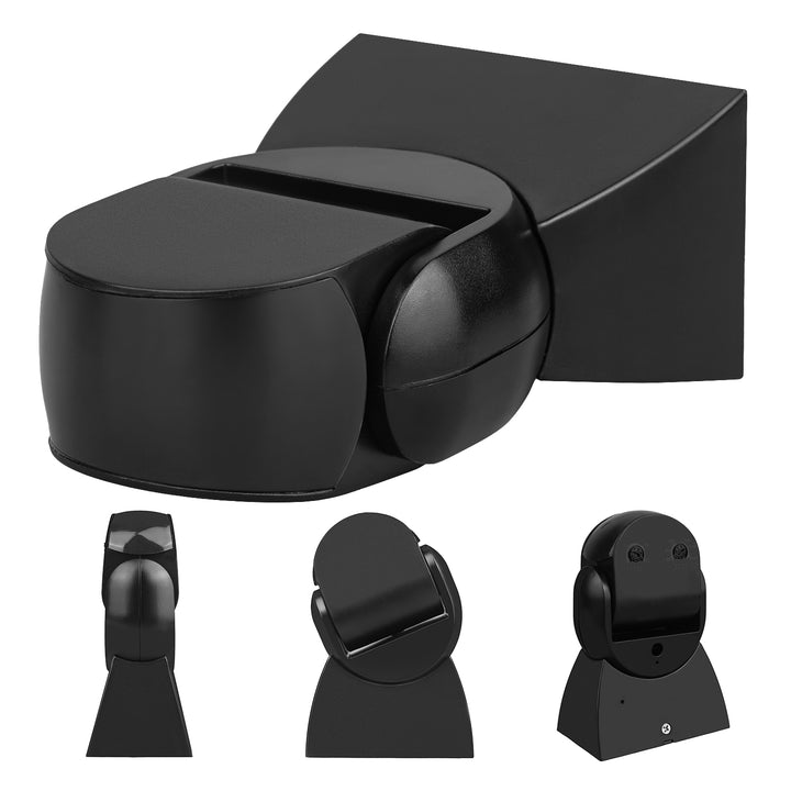 Sensor de movimiento PIR Maclean, infrarrojos, IP65, negro con cubierta negra, alcance 12 m, MCE201 B/B