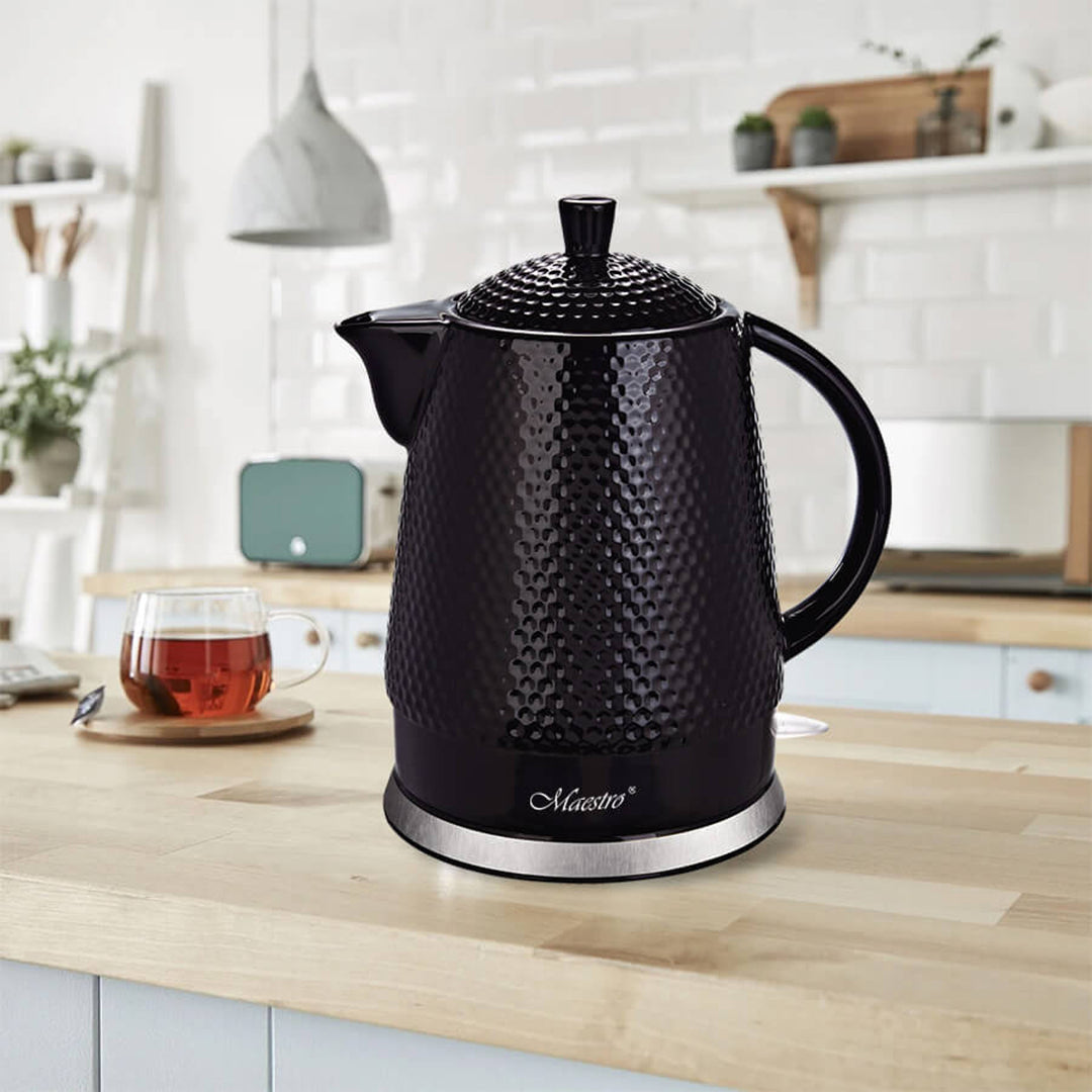 Hervidor cerámico Maestro, 1,5 litros de capacidad, 1500 W, negro, MR069 enchufe RU