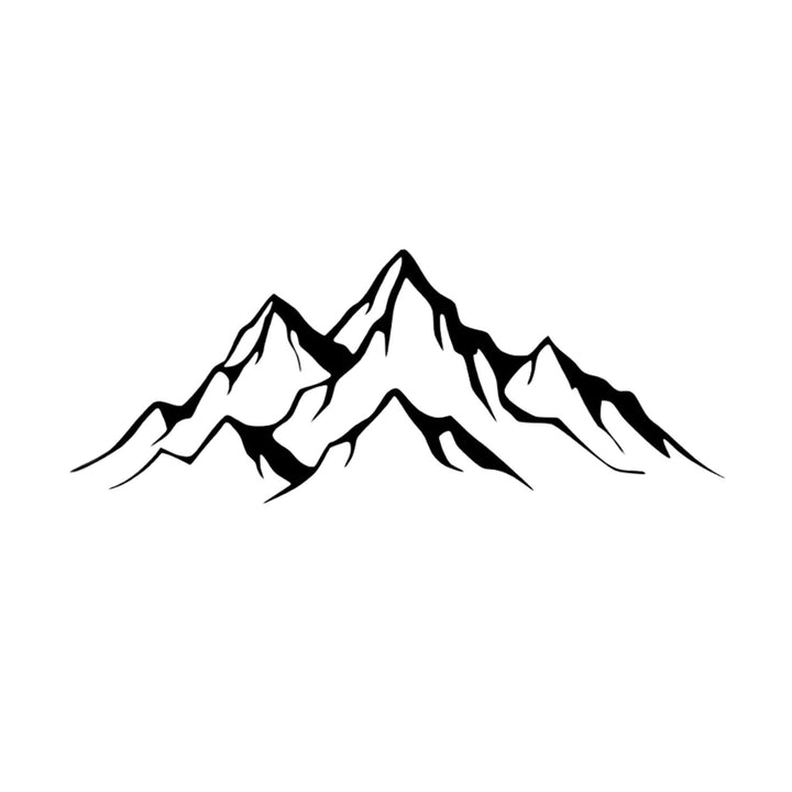 Cuadro calado, decoración mural 3D, cuadro 3D "Panorama de las montañas" 100x34cm Negro