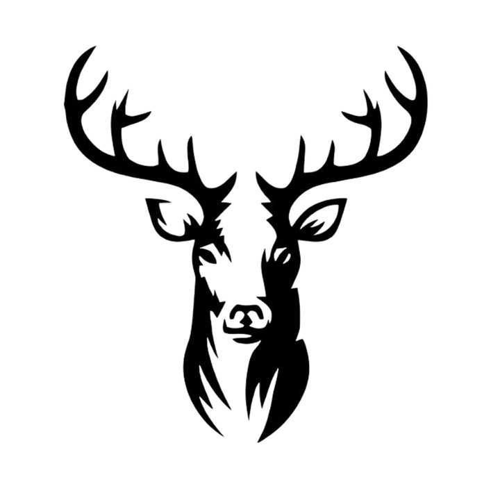 Eyoka Imagen calada, Decoración mural 3D, Imagen 3D "Ciervo" 50x45cm Negro