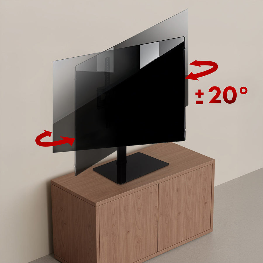 Soporte universal para TV Maclean, para mueble RTV, soporte, máx. 35 kg, rotación 20 grados, para TV 32-55", MC-132