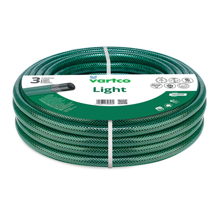 Vartco Light Manguera de jardín, 1", 50m, 3 capas, 20 bar
