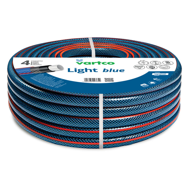 Manguera de jardín Vartco Azul Claro 3/4" 100m 4 capas 22 bar