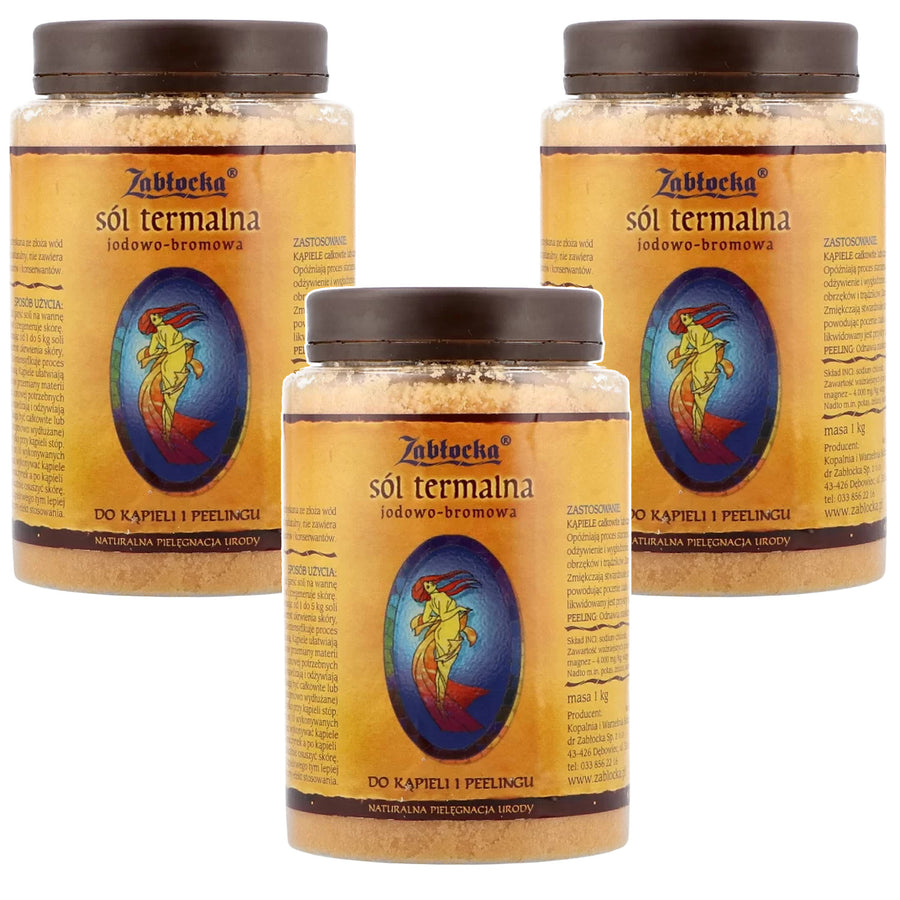 Sal termal de iodo-bromo Zablocka - para banho e peeling, 1 kg, 3 unid.