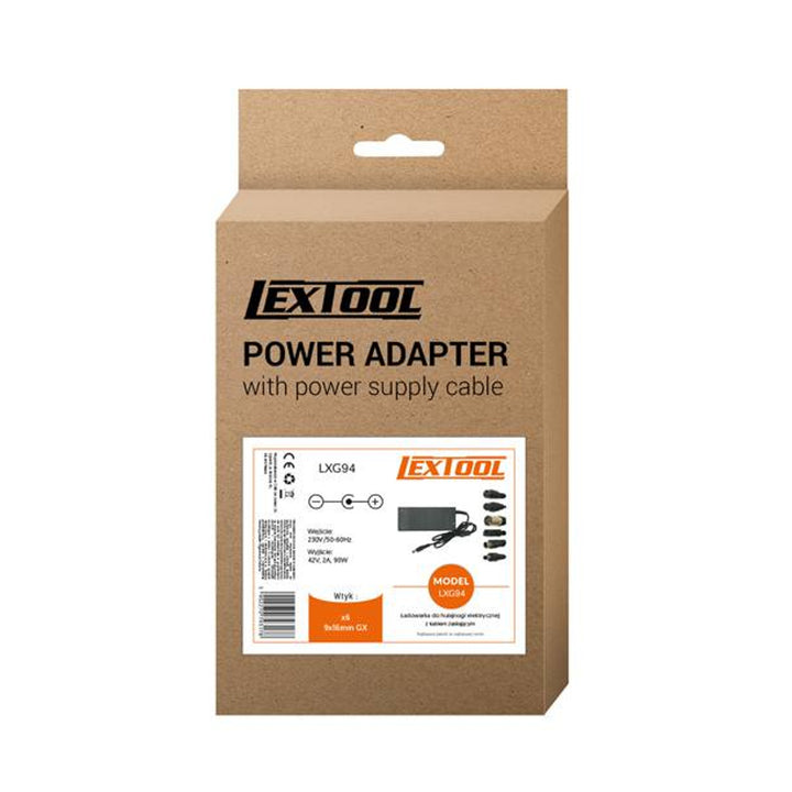 Cargador Lextool para scooters y vehículos eléctricos, 6 enchufes, 230V CA, 42V CC 2A, LXG94