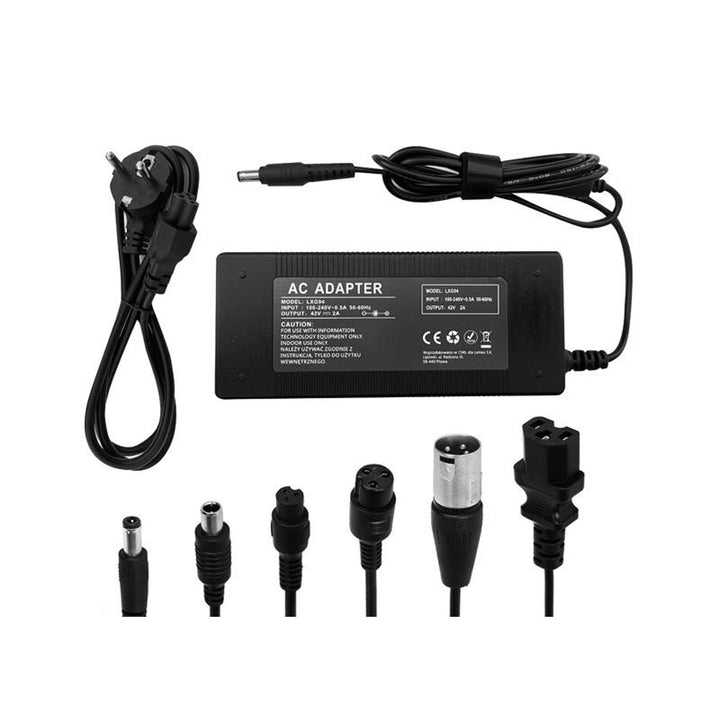 Cargador Lextool para scooters y vehículos eléctricos, 6 enchufes, 230V CA, 42V CC 2A, LXG94