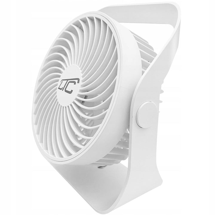 Ventilador de mesa sem fios LTC LXWB16, carregamento USB-C, 4 definições de velocidade, bateria de 2000 mAh