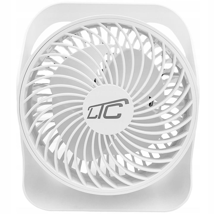 Ventilador de mesa sem fios LTC LXWB16, carregamento USB-C, 4 definições de velocidade, bateria de 2000 mAh