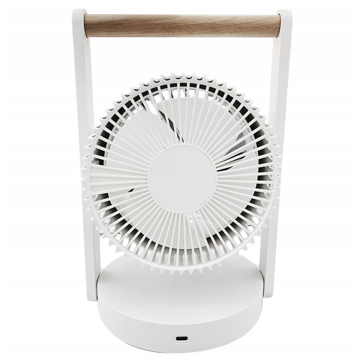 Ventilador de mesa sem fios LTC LXWB17, luz de presença e visor LED, 5 posições de velocidade, bateria de 3600 mAh
