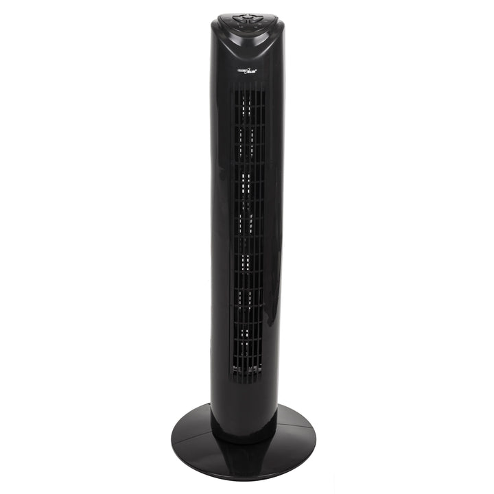 Ventilador de columna GreenBlue de 45 W con 3 niveles de potencia, 82 cm de altura, cable de 1,5 m, con mando a distancia y temporizador GB645 con enchufe del Reino Unido