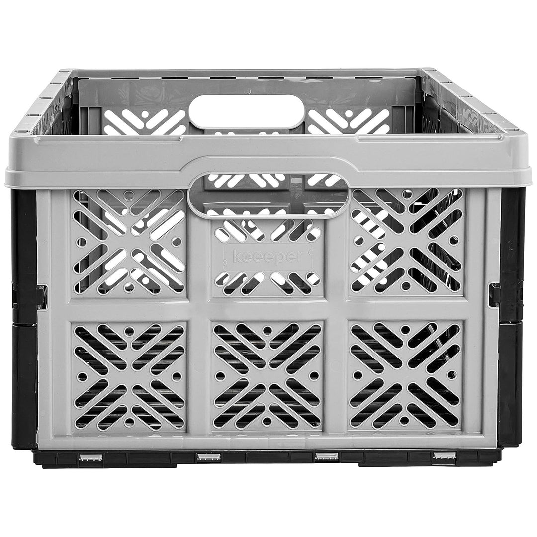 Cesta plegable de plástico Keeeper, 32L, gris-negro