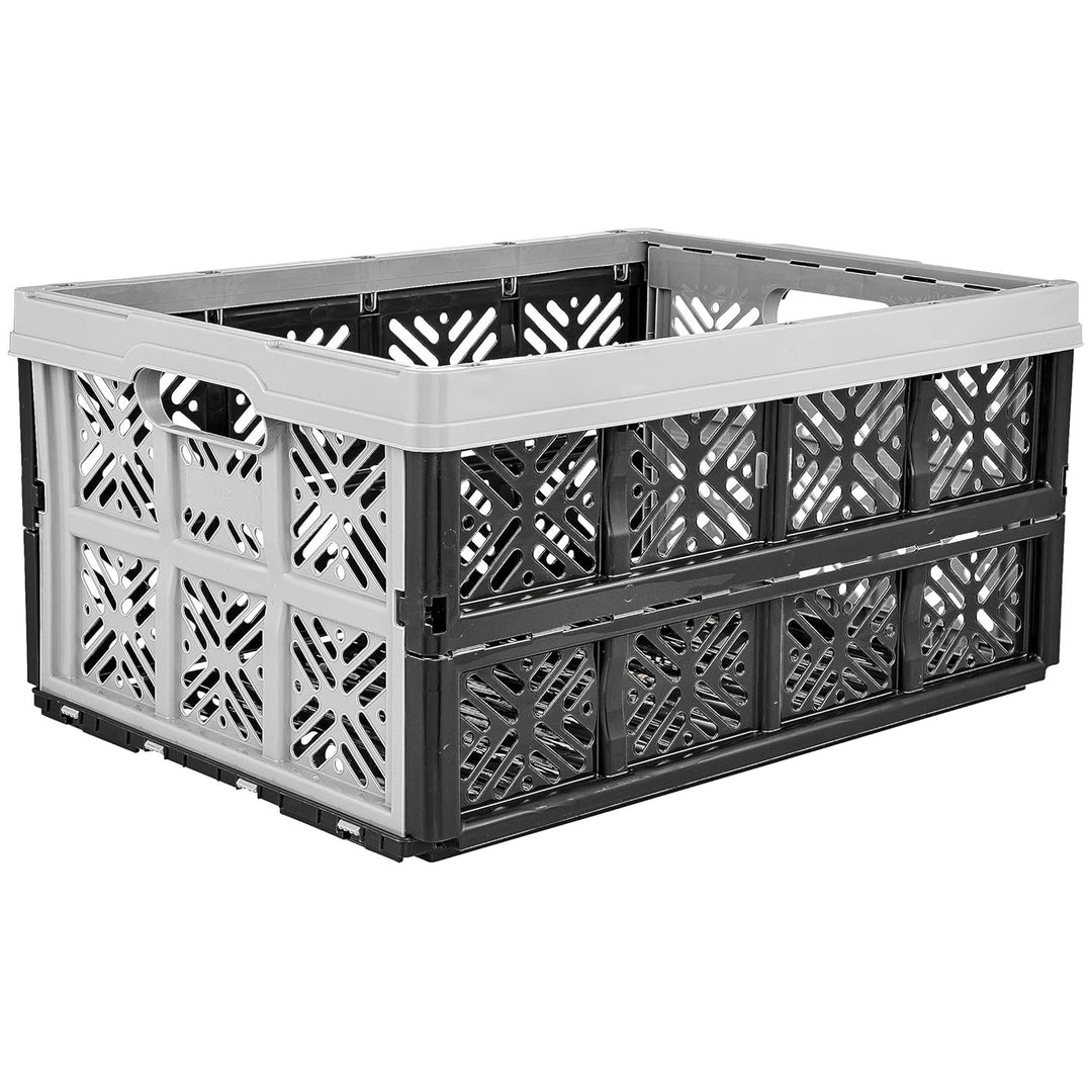 Cesta plegable de plástico Keeeper, 32L, gris-negro