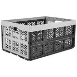 Cesto de plástico dobrável Keeper, 32L, cinzento-preto