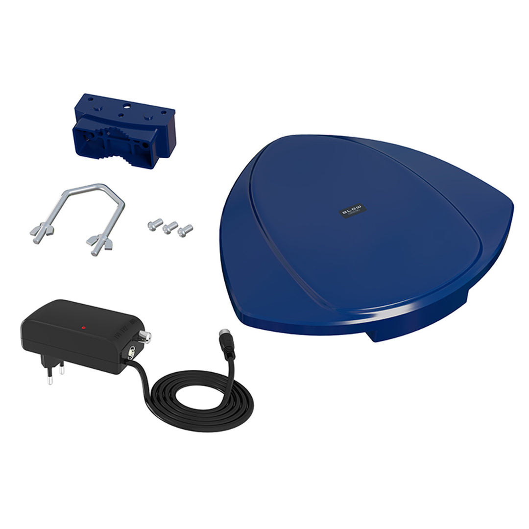 Antena externa DVB-T CONNECT Blow, 8K, filtro GSM, ganho de sinal de 25 dB, 21-055