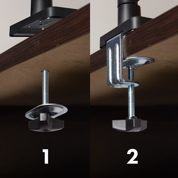 Soporte de monitor Maclean, resorte de gas, 17"-32", 2-10kg, negro, MC-133