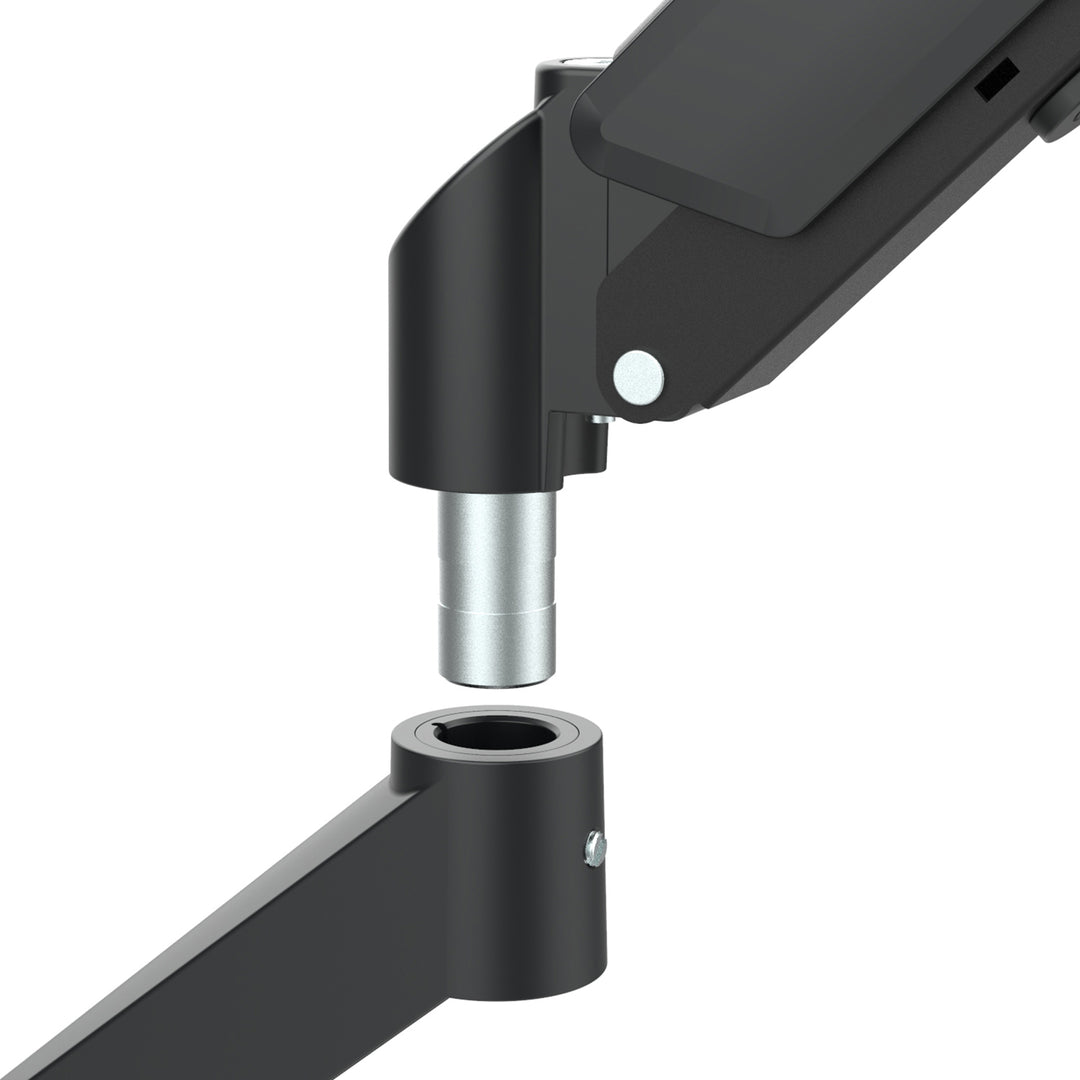 Soporte para 2 monitores Maclean, resorte de gas, 17"-32", 2-10kg, negro, MC-134