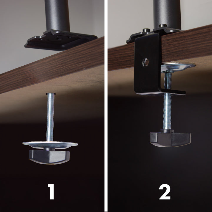 Soporte de monitor Maclean, resorte de gas, 17"-32", 2-10kg, negro, MC-135