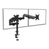 Soporte para 2 monitores Maclean, resorte de gas, 17"-32", 2-10kg, negro, MC-136