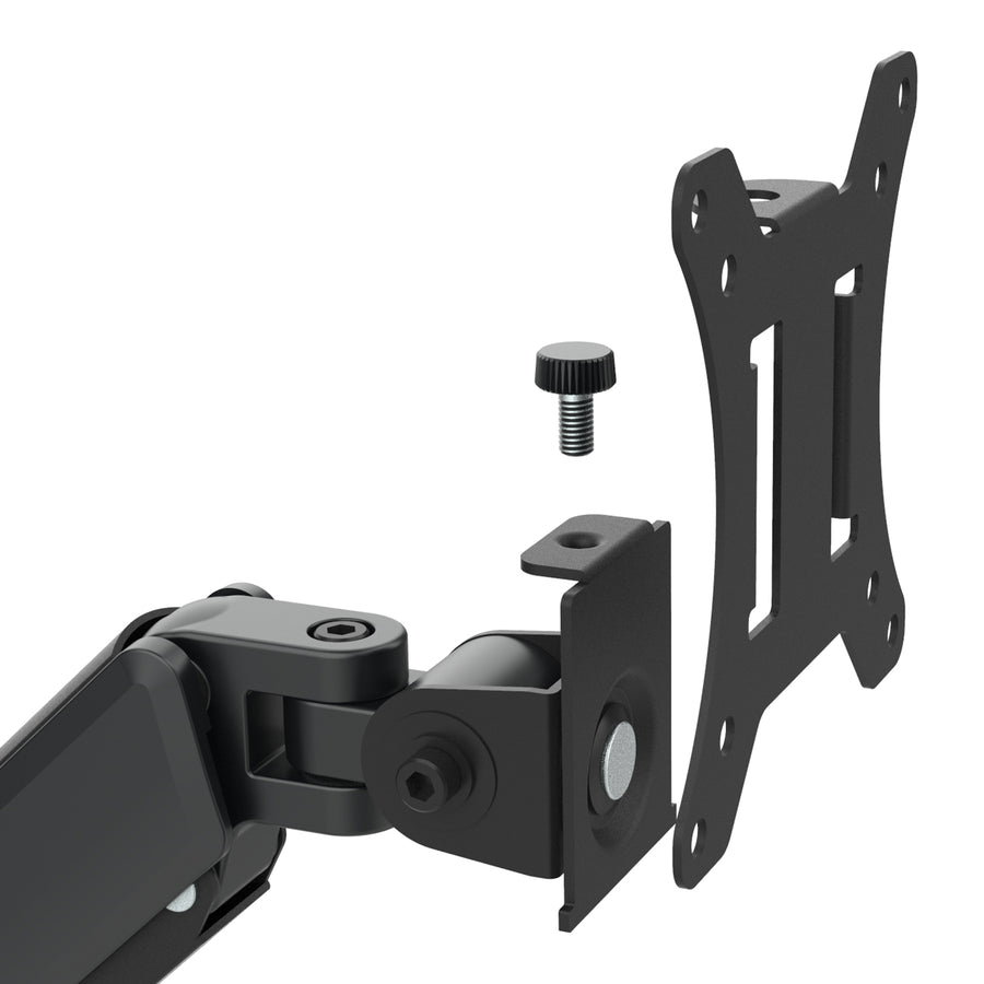 Soporte para 2 monitores Maclean, resorte de gas, 17"-32", 2-10kg, negro, MC-136