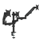 Soporte para 3 monitores Maclean, resorte de gas, 17"-27", 2-8kg, negro, MC-137