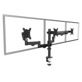 Soporte para 3 monitores Maclean, resorte de gas, 17"-27", 2-8kg, negro, MC-137
