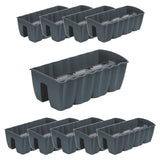 Vaso para varanda DCRO600 - Antracite, capacidade 18L, 10 unid.