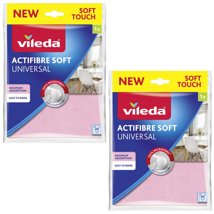 Pano multiusos macio Vileda Actifibre - 2 unid.