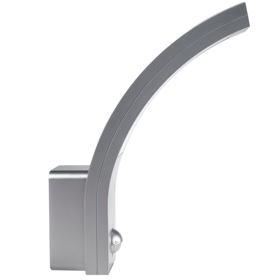Luz LED com sensor de movimento Maclean, sensor de movimento PIR, prateado, 10 W, IP54, 750 lm, branco neutro (4000 K) MCE244 S, pacote de 2