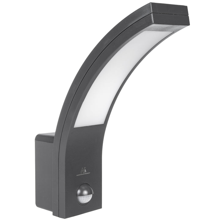 Luz LED com sensor de movimento Maclean, sensor de movimento PIR, cinzento, 10 W, IP54, 750 lm, branco neutro (4000 K) MCE244 GR, pacote de 2