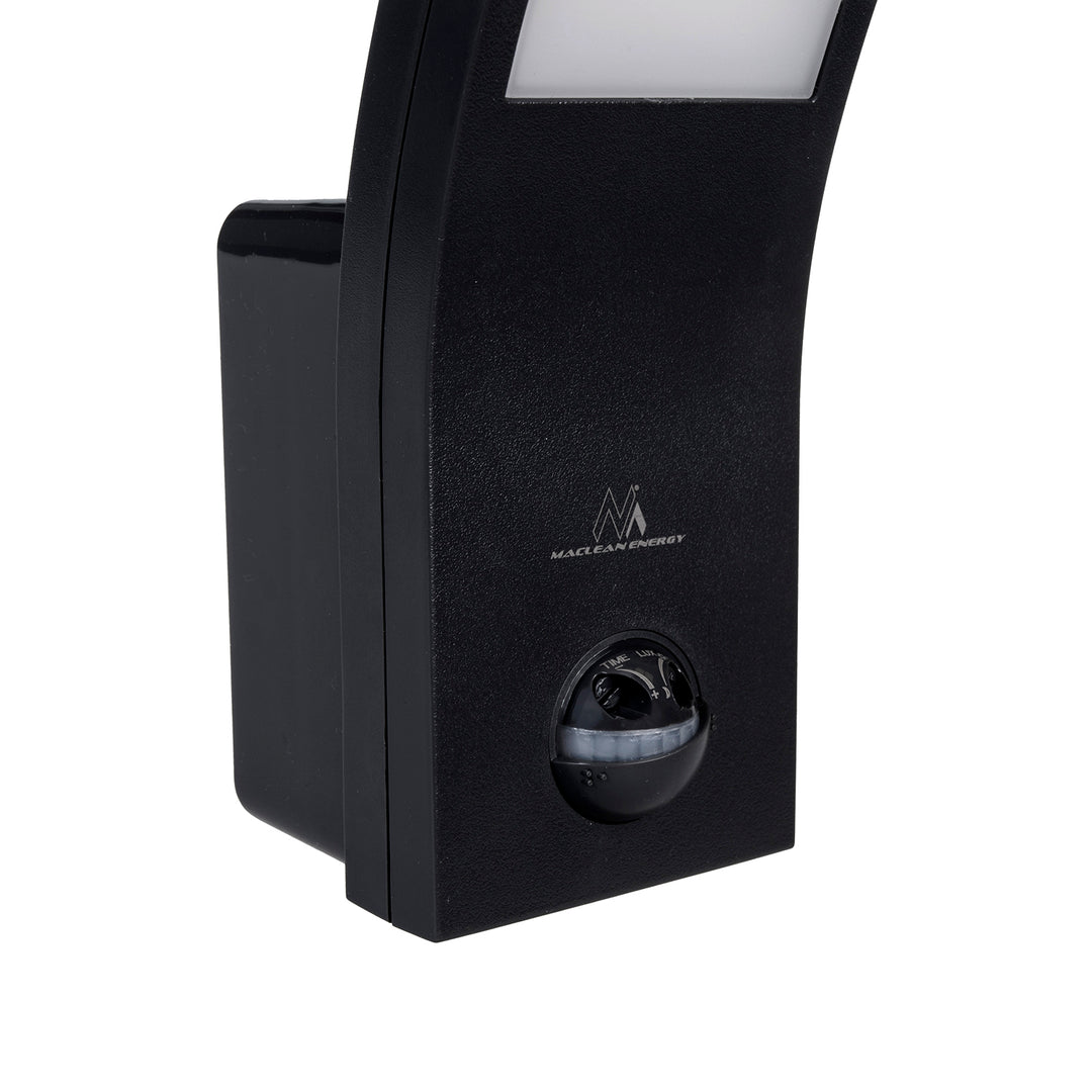 Lâmpada LED com detetor de movimento Maclean, sensor PIR, preta, 10 W, IP54, 750 lm, branco neutro (4000 K) MCE244 B, pacote de 2