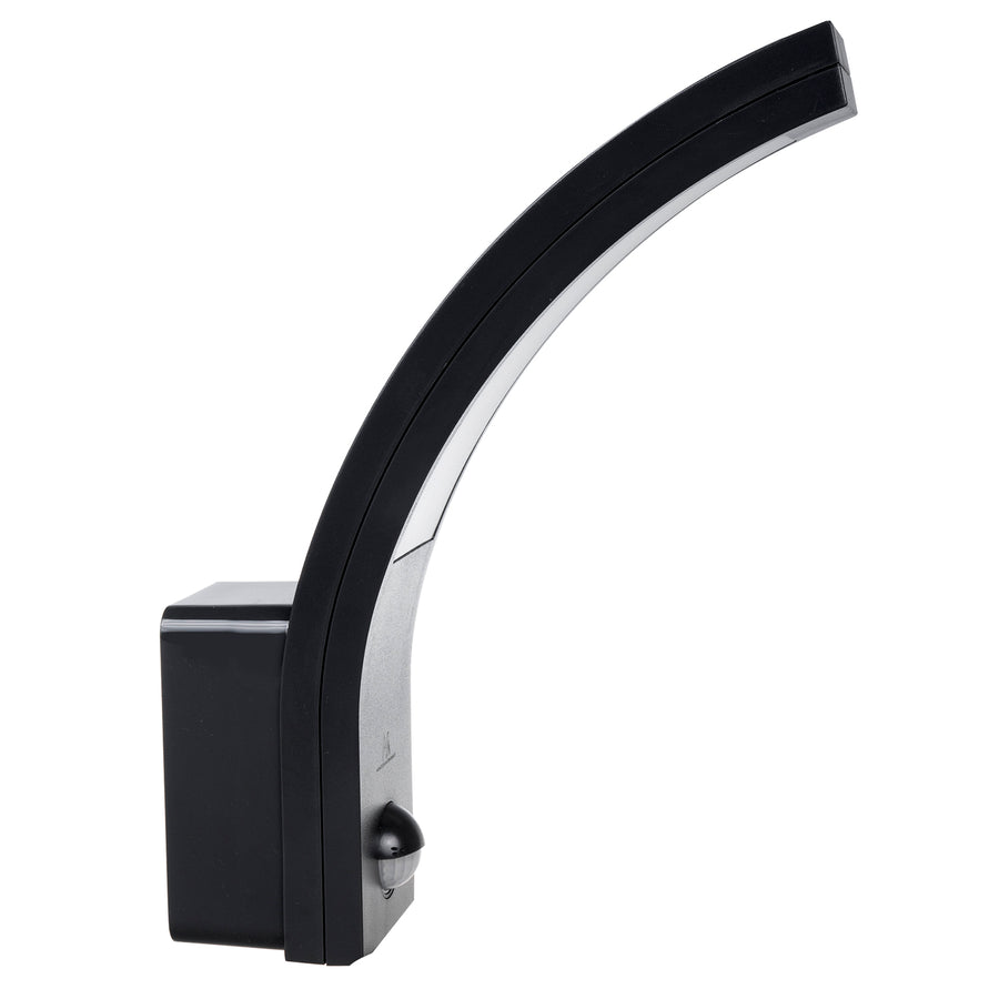 Lâmpada LED com detetor de movimento Maclean, sensor PIR, preta, 10 W, IP54, 750 lm, branco neutro (4000 K) MCE244 B, pacote de 2