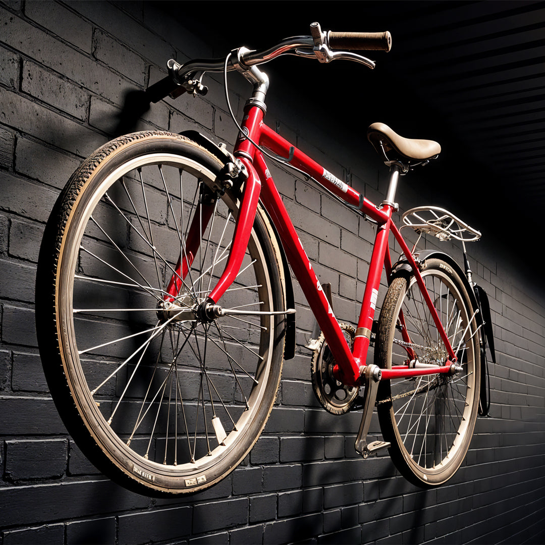Maclean MC-489 Conjunto de 10 suportes de parede para pneus, rodas, escadas e bicicletas, aço, carga máxima de 22 kg/suporte