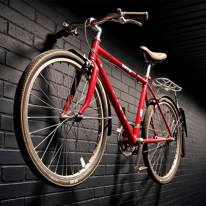 Maclean MC-489 Conjunto de 10 suportes de parede para pneus, rodas, escadas e bicicletas, aço, carga máxima de 22 kg/suporte