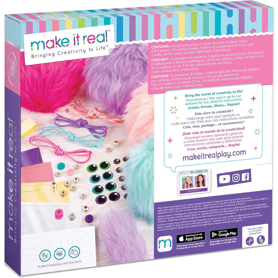 Kit de criação de porta-chaves Make it Real - Fluffy Friend