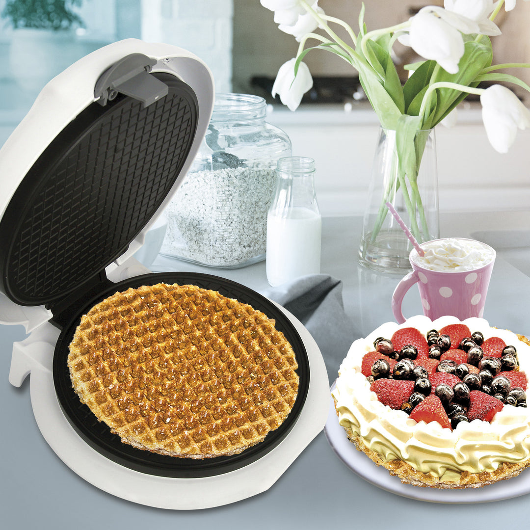 Máquina de wafers Adler, temperatura continuamente ajustável, 1500 W, branca, AD 3038