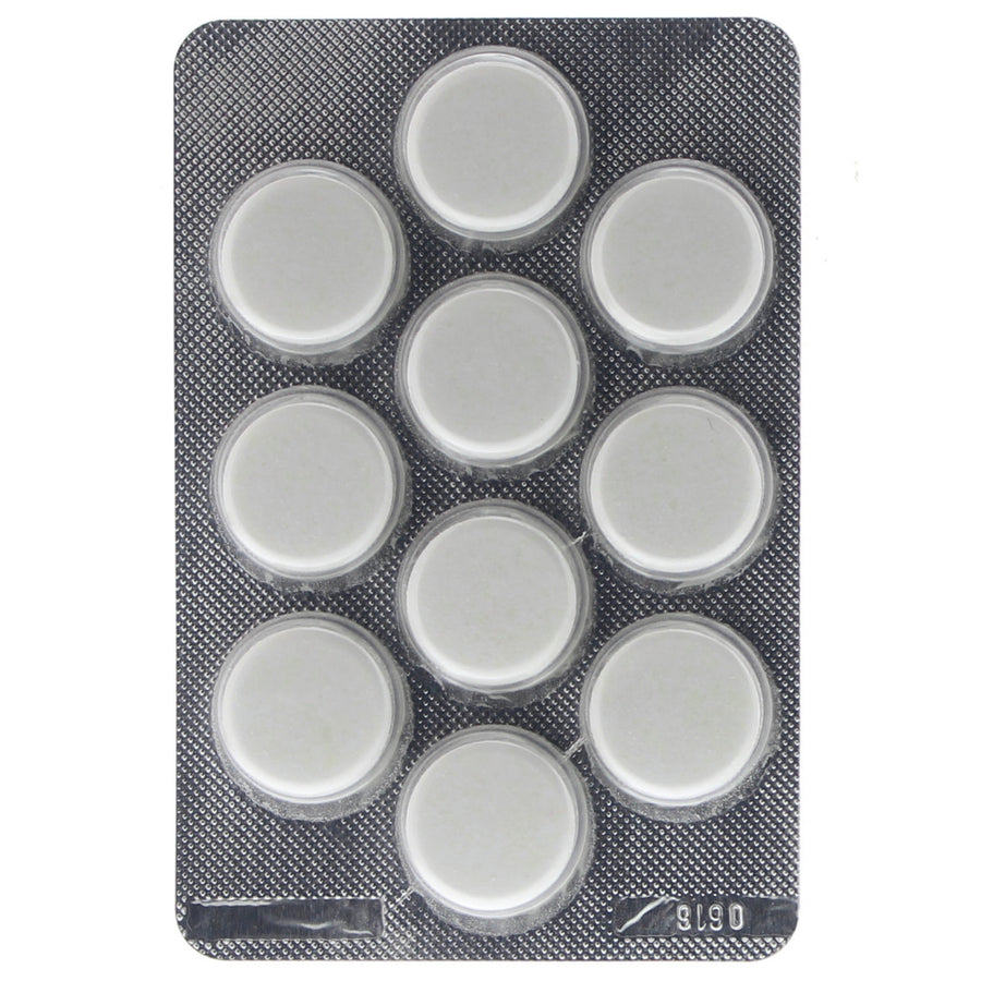 6 pastilhas para descalcificar máquinas de café, etc. + 10 pastilhas para limpeza de máquinas de café