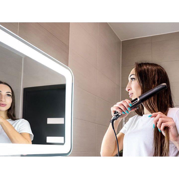 Plancha con control de temperatura LAFE, 35W, revestimiento cerámico, Sleek & Shine Straightener