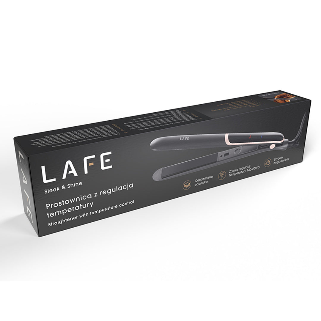 Plancha con control de temperatura LAFE, 35W, revestimiento cerámico, Sleek & Shine Straightener