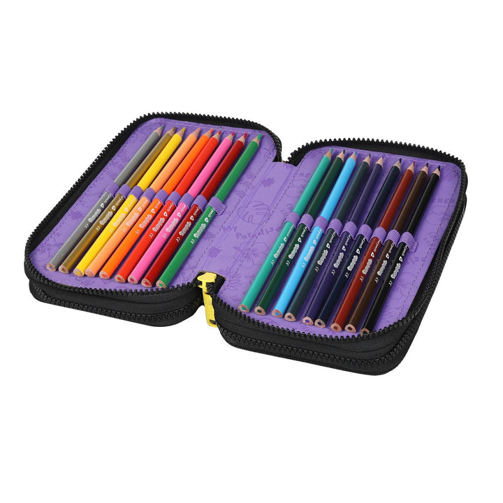 Estuche CoolPack de tres compartimentos con accesorios JUMPER 3 STITCH