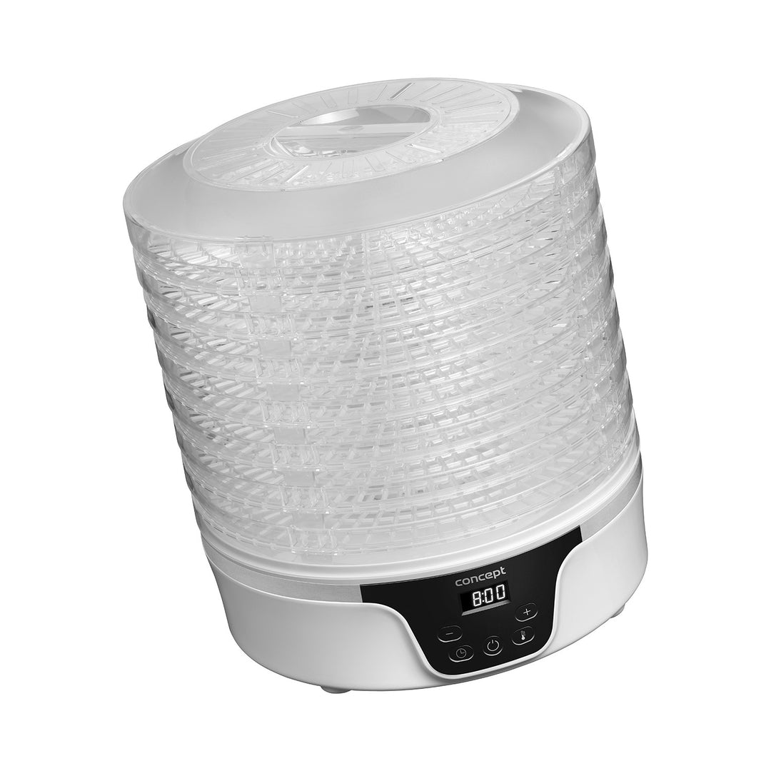Secador de cogumelos, frutas e ervas Concept, 380 W, 7 peneiras, controlo digital, SO2090