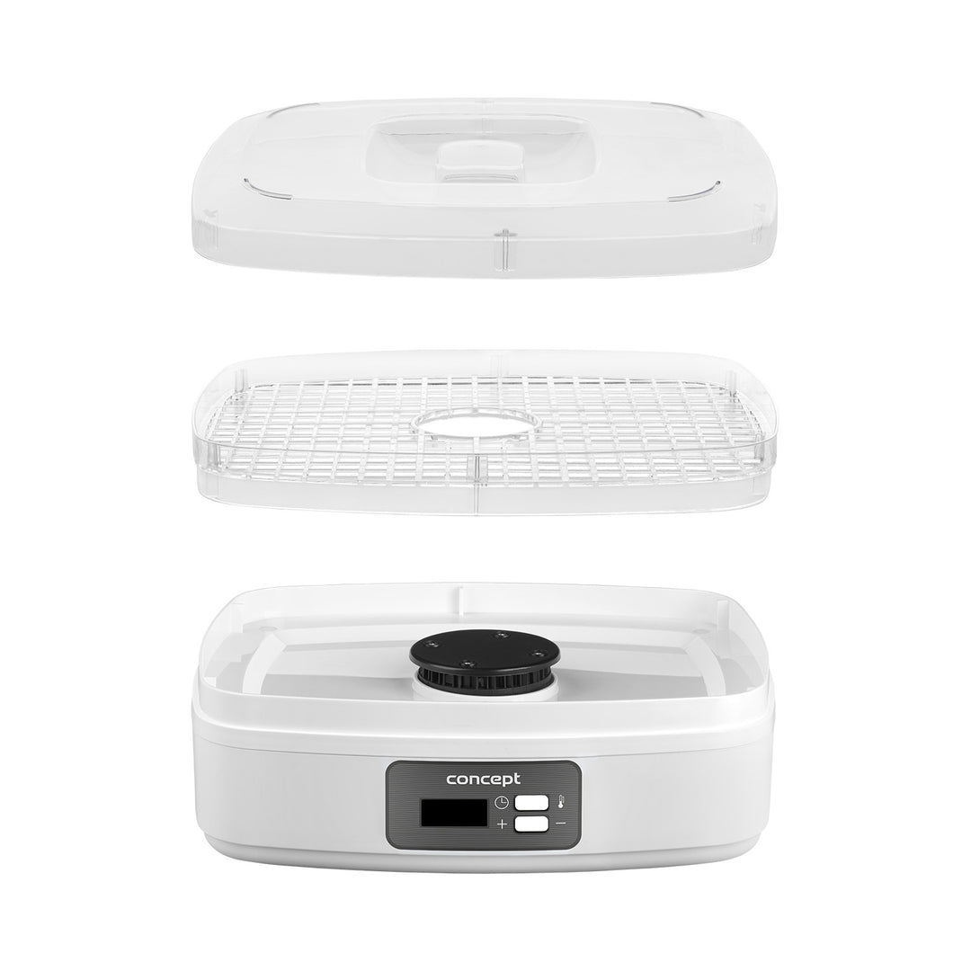 Secador de cogumelos, frutas e ervas Concept, 260 W, 6 peneiras, temporizador, SO2080