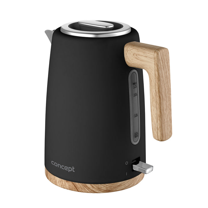 Chaleira elétrica Concept ELWOOD, aço inoxidável, 1,7 L, indicador do nível de água, RK3316
