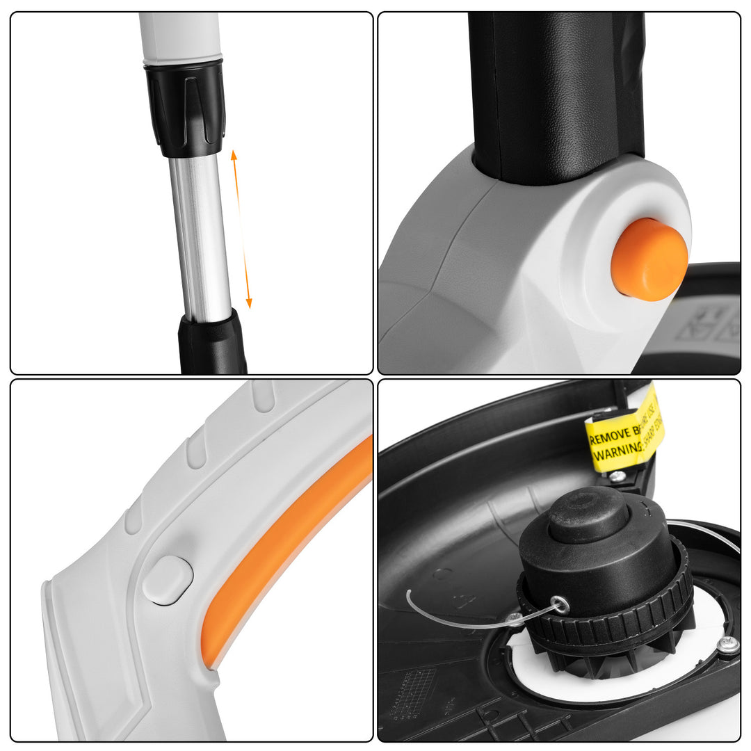 Cortabordes eléctrico Prime3, 500W, 25cm de diámetro de hilo, 12000 rpm, GGT41
