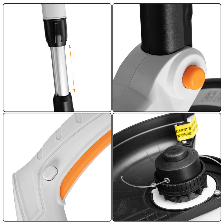 Cortabordes eléctrico Prime3, 500W, 25cm de diámetro de hilo, 12000 rpm, GGT41