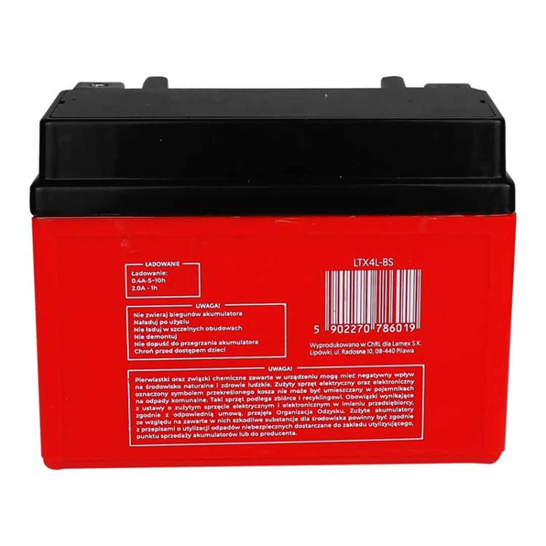 Batería de gel Lamex, moto, 12V, 4Ah, LTX4L-BS