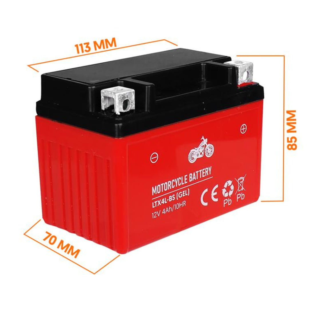Batería de gel Lamex, moto, 12V, 4Ah, LTX4L-BS