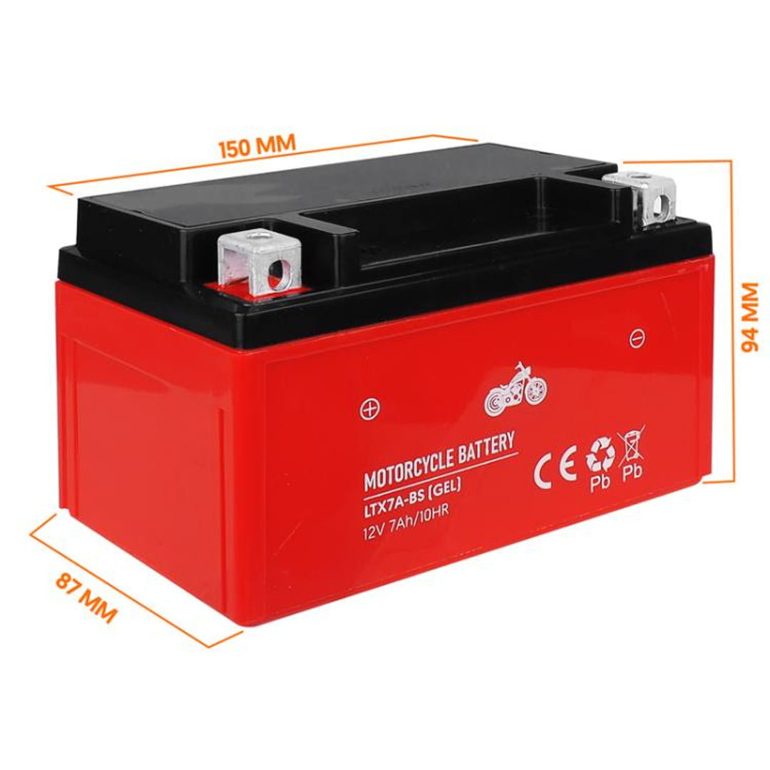 Batería de gel Lamex, moto, 12V, 7Ah, LTX7A-BS