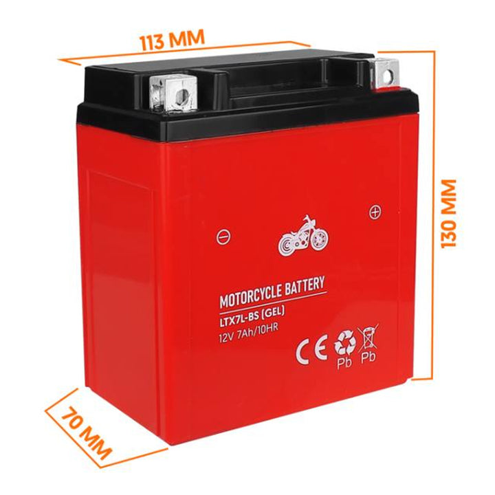Batería de gel Lamex, Moto, 12V, 7Ah, LTX7L-BS