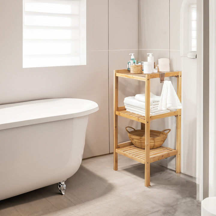 Mueble de baño de bambú GreenBlue, 370x330x780mm, 3 estantes, GB321, 2 piezas